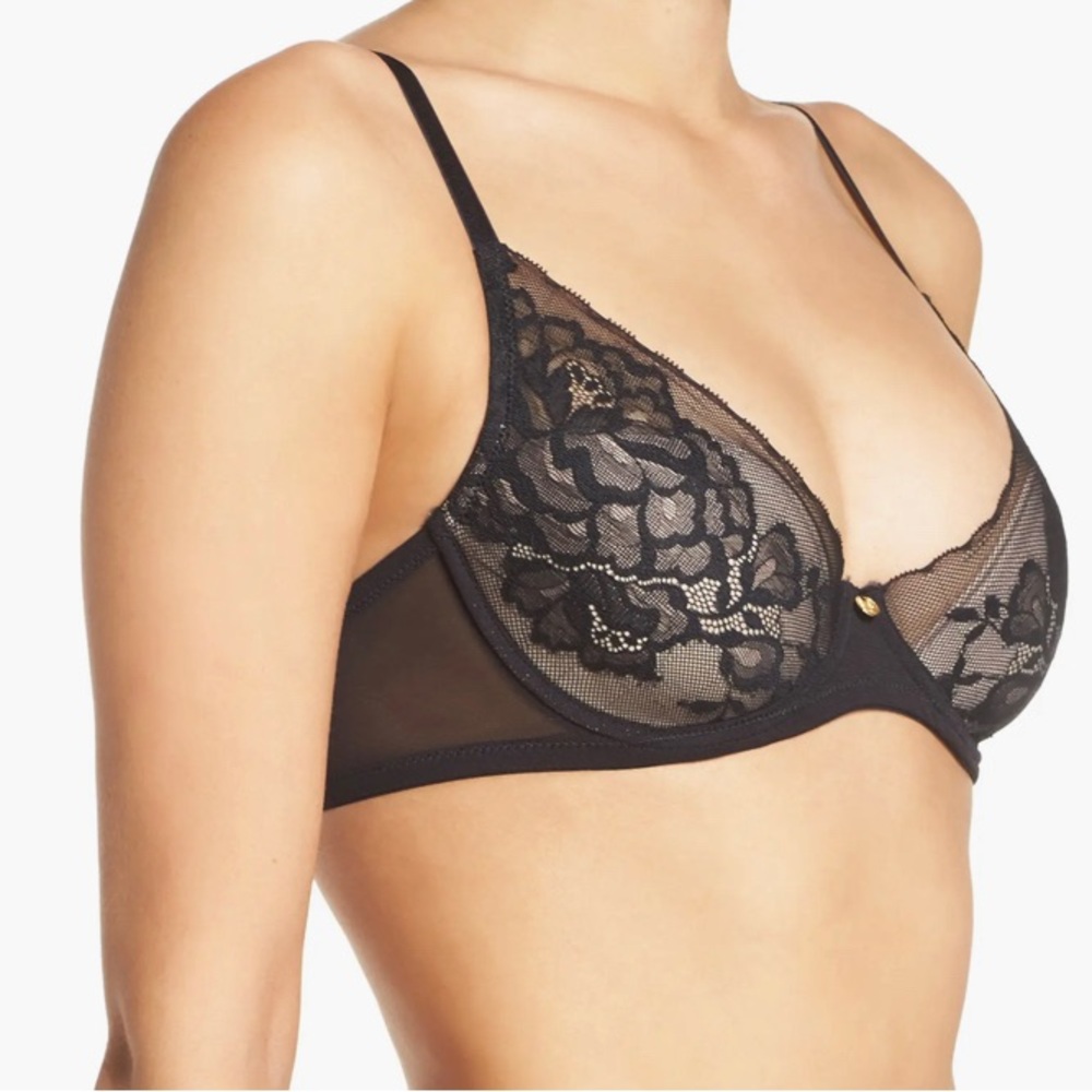 Natori 721150 Flora Contour Underwire Bra 32C Floral Lace VGU - Picture 6 of 13